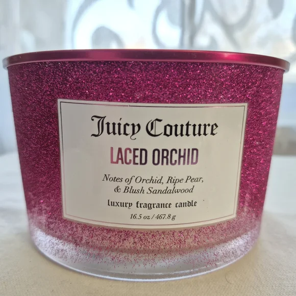 Juicy Couture Laced Orchid Glitter Pink Candle - Picture 2 of 9